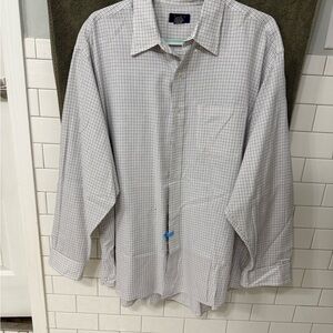 Brooks White and Black Checkered Casual Shirt